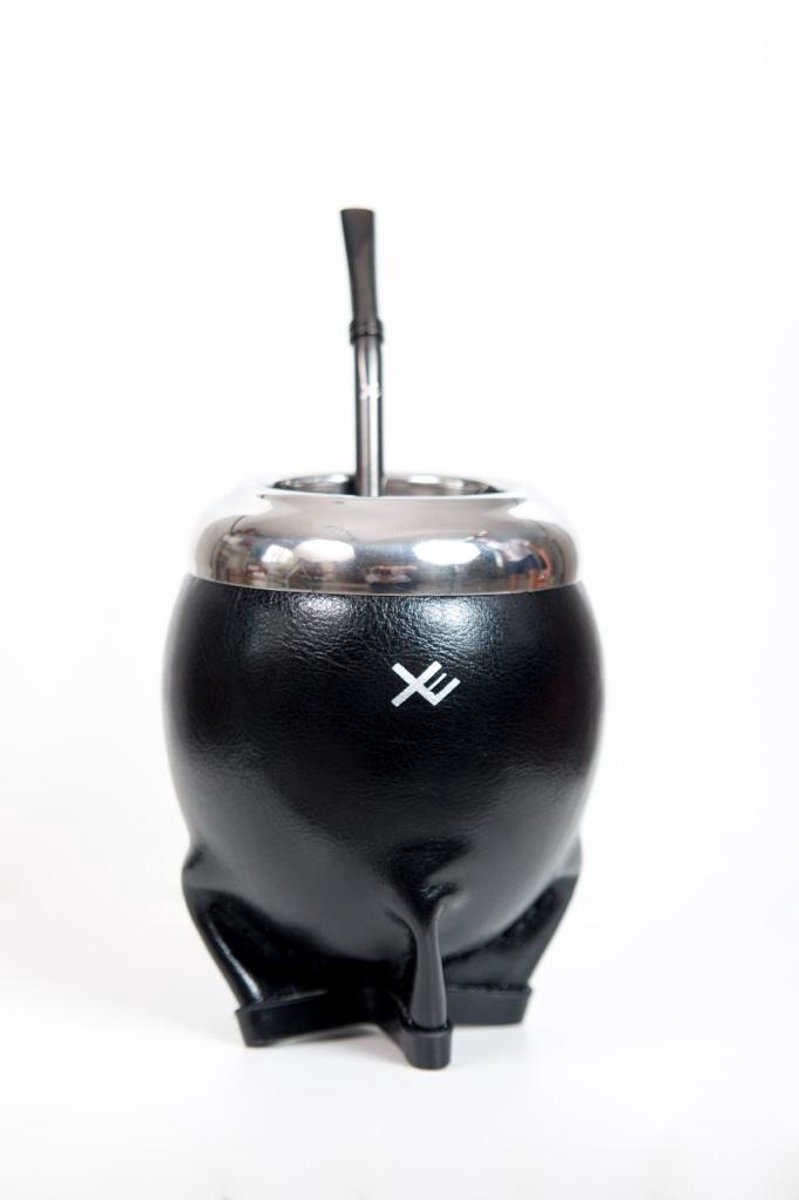 EquisMate - Keramische Kalebas - Bombilla - Black - Voor Yerba Mate