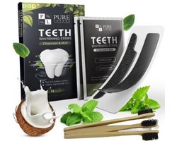 Pure Luxure Teeth whitening strips zonder peroxide - 14stuks - tanden bleken - tandenbleekset - tandenblekers - witte tandenbleekstrips