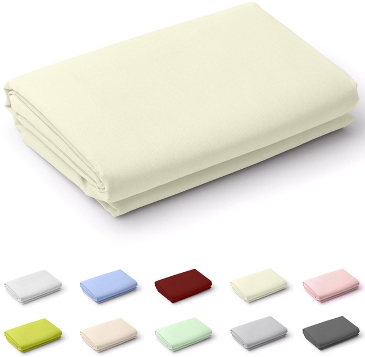 Zavelo Laken Basics Ivoor (Katoen)-Lits-jumeaux (240x300 cm)