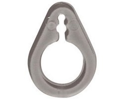 Vouwgordijn koord eindoog transparant - 5 stuks - 18 x 13 mm - eindoogjes koord vouw-, pliche-, rolgordijn - gordijnoog