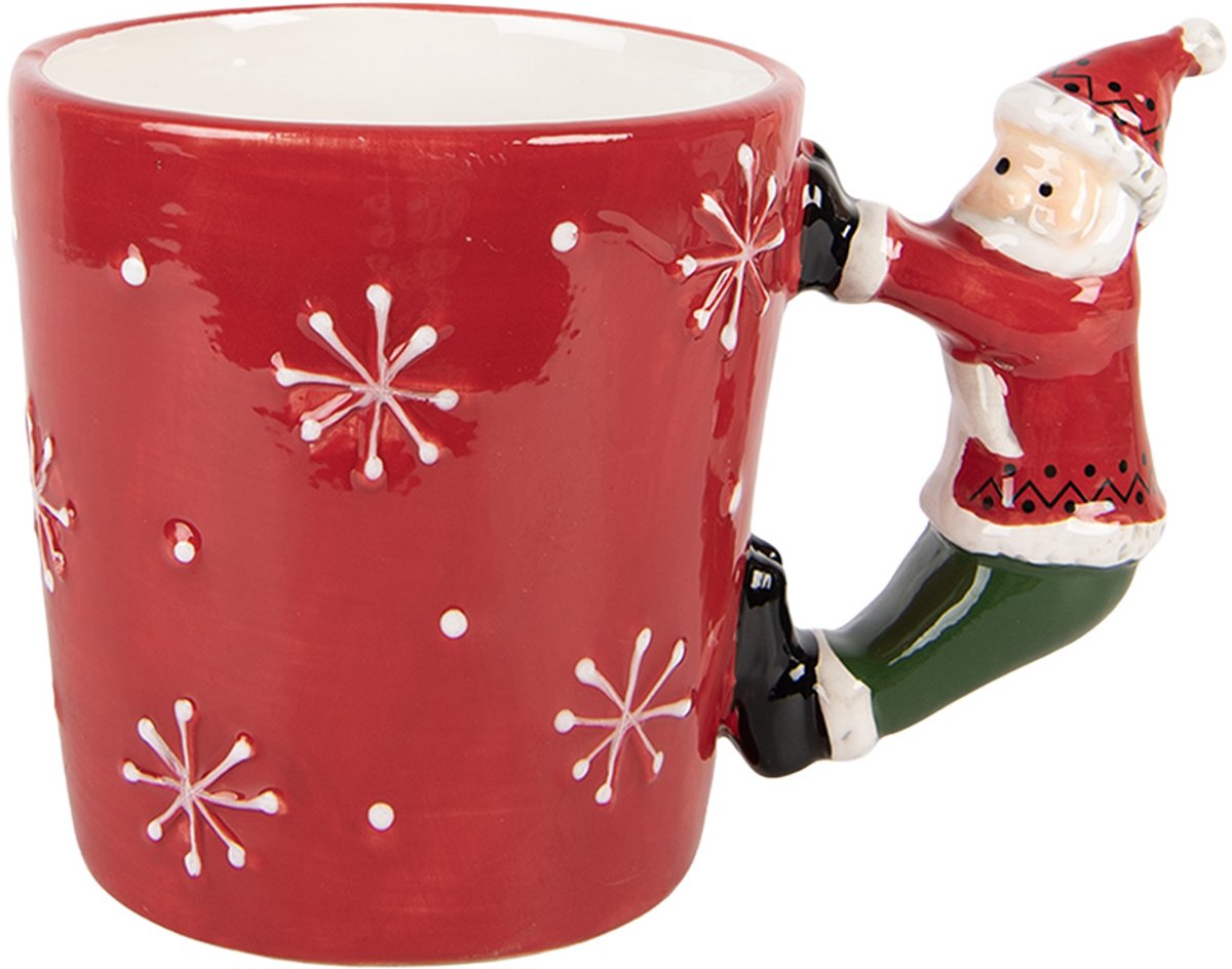 Clayre & Eef Mok Kerstman 400 ml Rood Keramiek