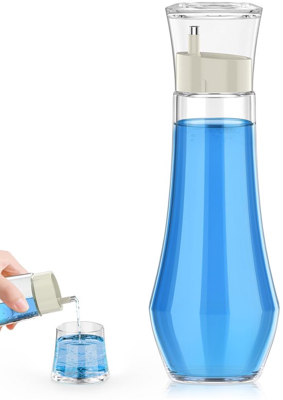 EPROICKS Mondwaterdispenser, automatisch, mondspoeldispenser, elektrisch, met 2 bekers, mondspoeldispenser voor badkamer, muur, kan herbergen, 550 ml mondspoeling, 3 standen instelbaar