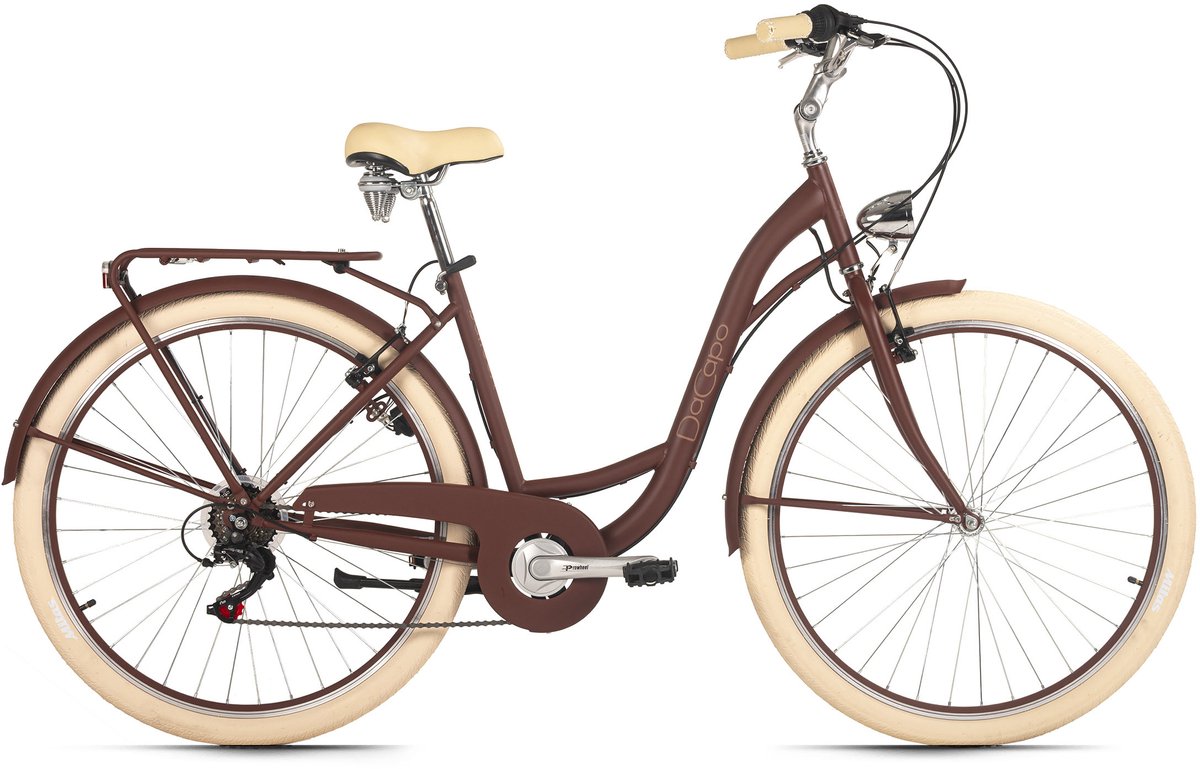 Dacapo Fiets DaCapo damesfiets 28'' Balloon 6 versnellingen 48 cm Bruin - 48 cm