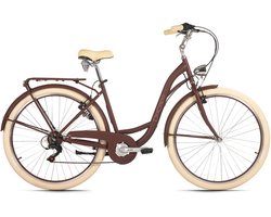 Dacapo Fiets DaCapo damesfiets 28'' Balloon 6 versnellingen 48 cm Bruin - 48 cm