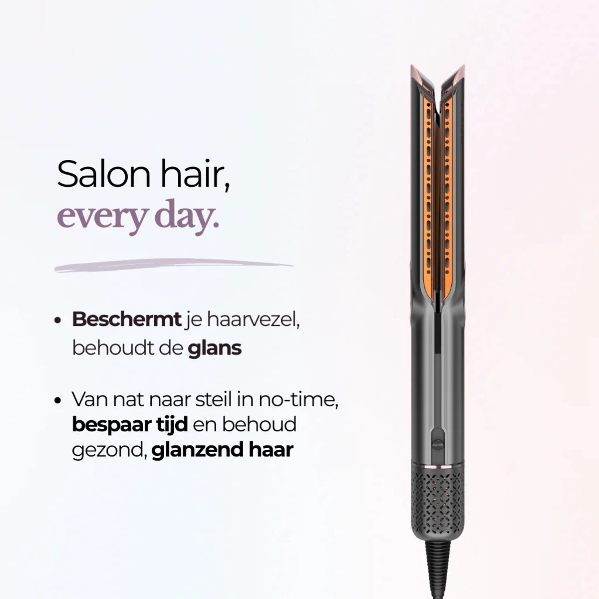 Ace & Taylor AirStraight PrecisionAir - 2 in 1 Stijltang & Föhn - Wet-to-Dry Airstraightner - Haardroger - Lucht Stijltang - Haarstyler - Coldshot - 80℃ t/m 160℃ - Premium Dupe - Geschikt voor alle haartypes - Pearl Slate (AS230) – foto 5