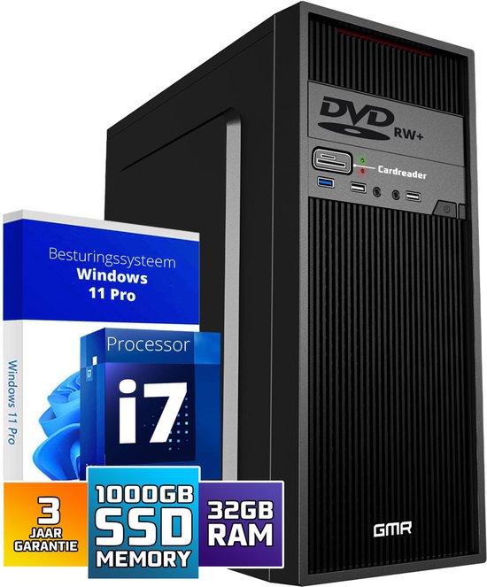 Intel Compleet PC | Intel Core i7 | 32 GB RAM | 1000 GB SSD | Windows 11 Pro