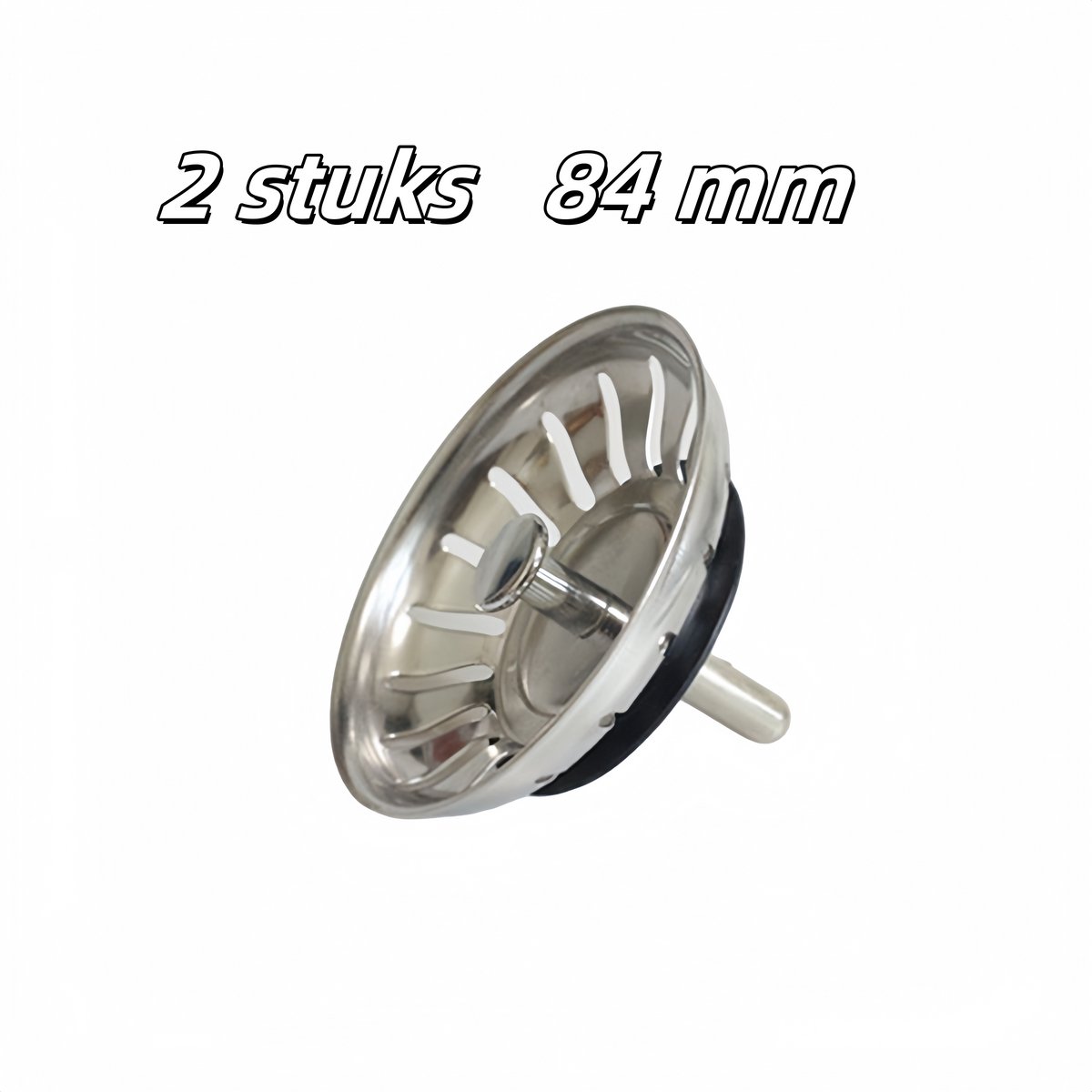 2 stuks - Gootsteenzeefjes - Keukenbenodigdheden - Anti-verstopping - Diameter 84 mm