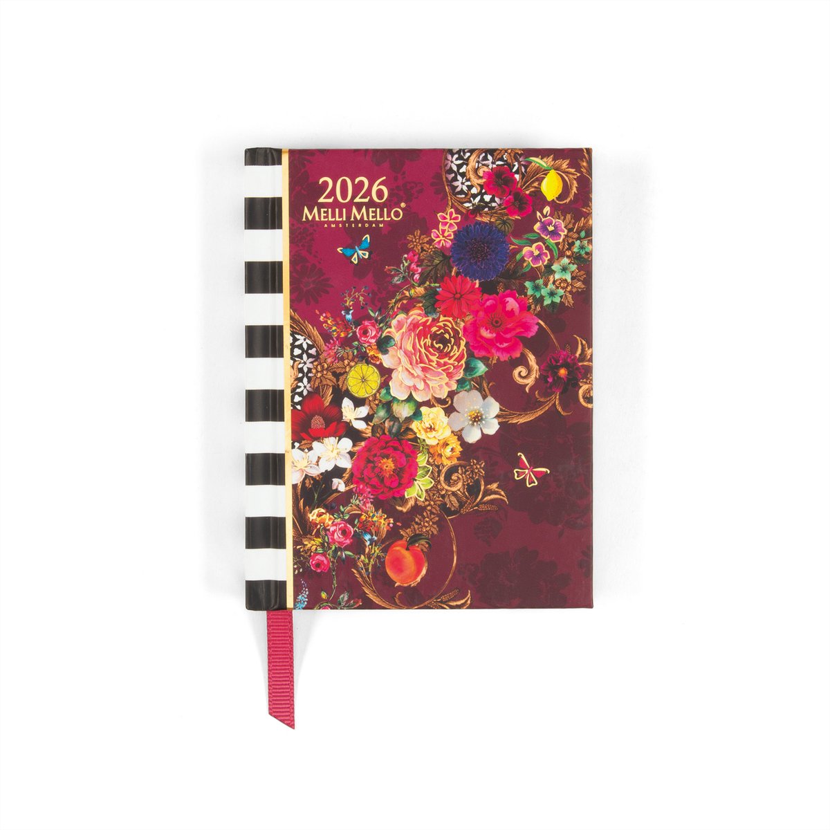 Melli Mello - Plum Blossom Mini Agenda 2026 - 11x8,5 cm - Bloemen - Goudaccenten