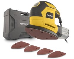 Powerplus elektrische handpalmschuurmachine POWX04810 - 220 W Multischuurmachine - 15 schuurbladen, stofopvangbak, opbergkoffer