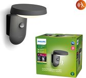 Philips Tyla buitenwandlamp - antraciet - met sensor - 9 W