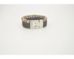 Josh-24966-Armband-Taupe-Heren-20,5cm