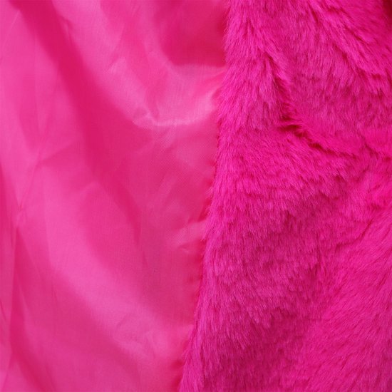 Manteau en fausse fourrure rose Joya Kids pour Adultes | Manteau de Bont pour femme | Mauvais manteau de fourrure de proxénète | Chaud et doublé | Avec Boutons-pressoirs et poches | Déguisements | Costume d'Halloween et de Carnaval | Taille L