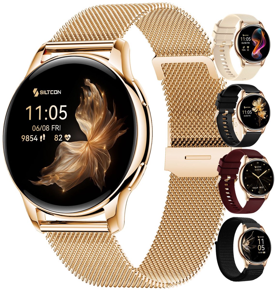 Inwealth Auréa Smartwatch Dames - AMOLED - Inclusief 5 Bandjes - Inwealth - €59,95
