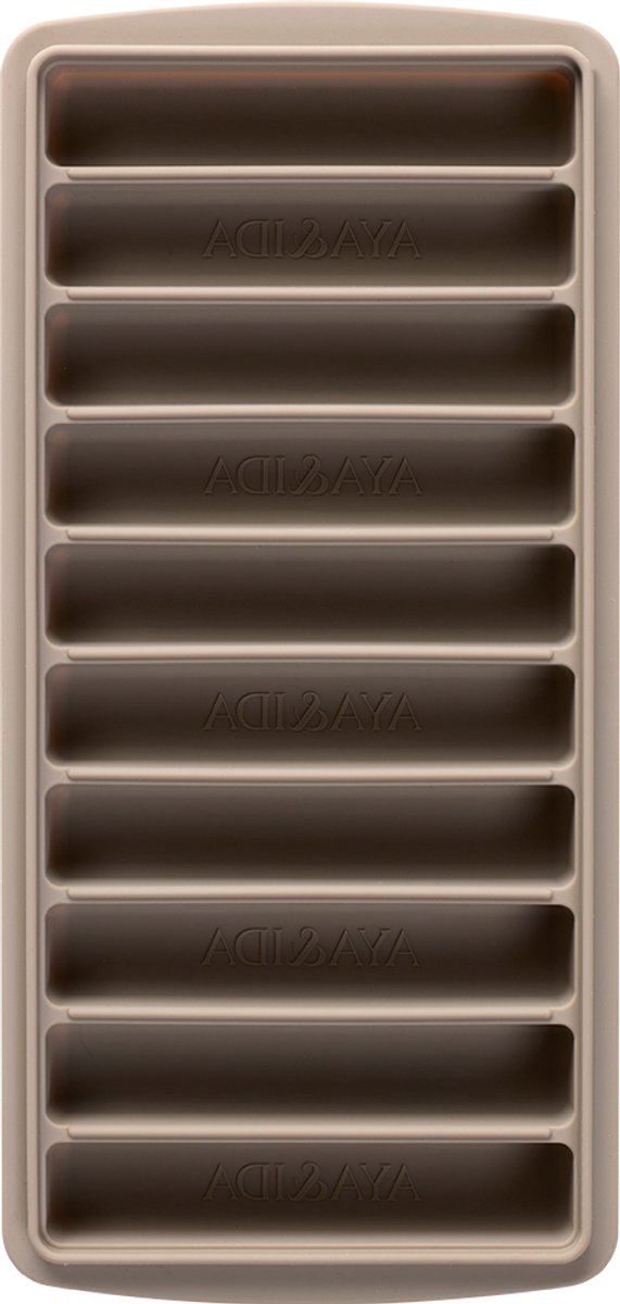 AYA&IDA - Ice Cube Tray - Ijsblokjesvorm - Siliconen ijsblokjes vorm met deksel - BPA vrij - herbruikbaar - langwerpige IJSblokjes voor flessen - koude dranken - Driftwood