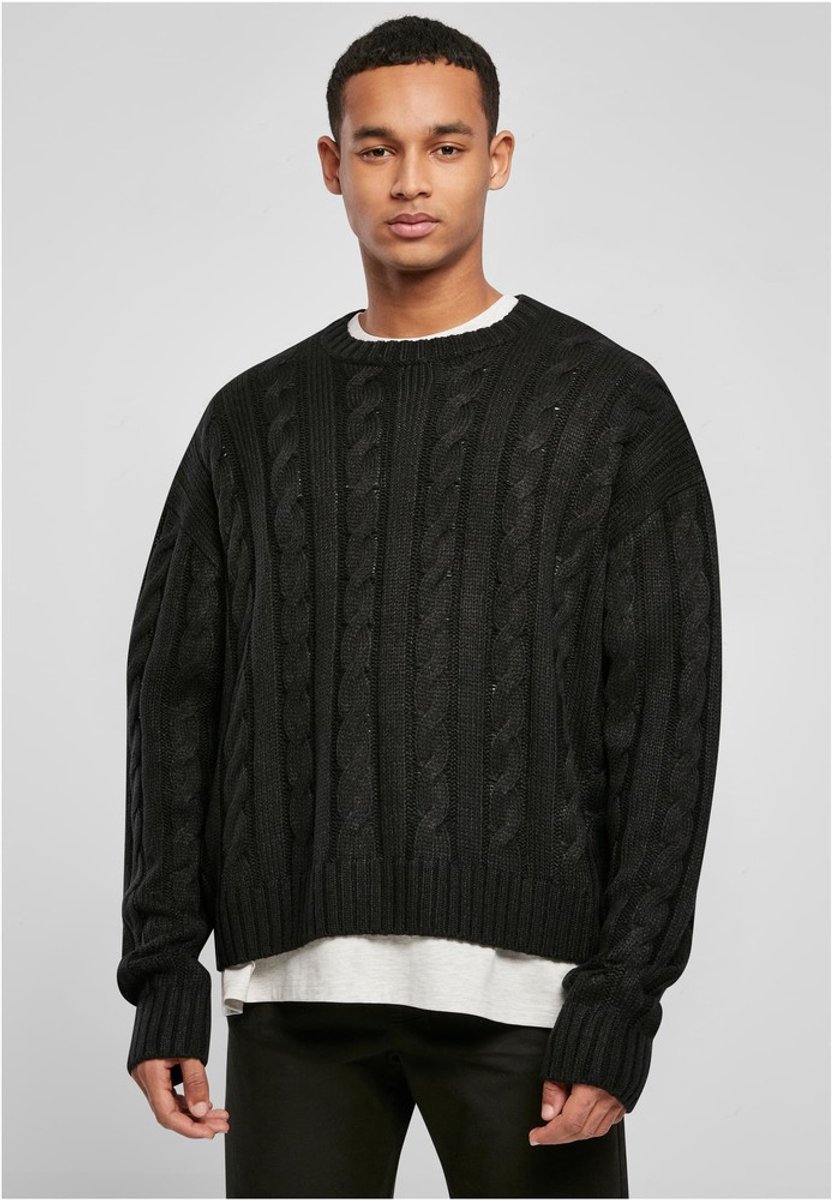 Urban Classics Boxy Sweater/trui 5XL Zwart