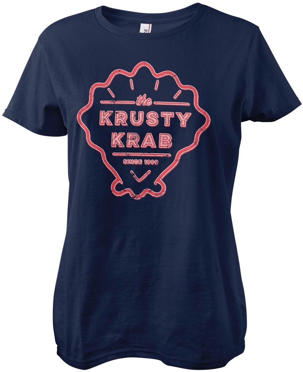 Spongebob The Krusty K-rab -serie sinds 1999 – Girly Tee dames-T-shirt, marineblauw