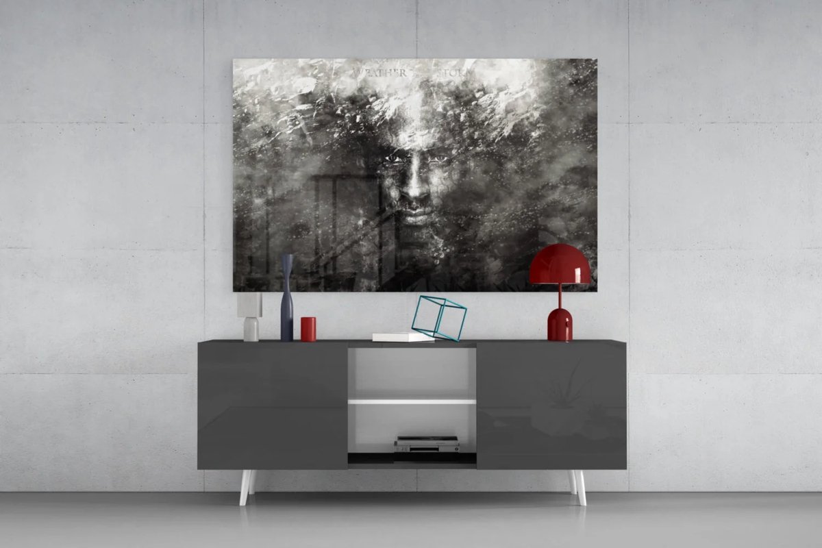 Glasschilderij - Kobe Bryant - 90x60 cm
