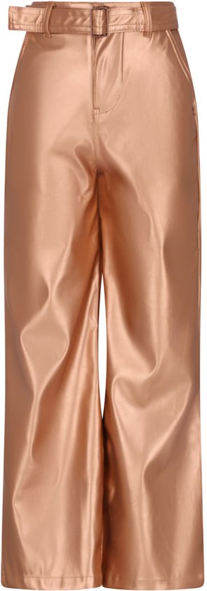 Pantalon large d'hiver en similicuir NoNo pour fille - taupe - Simona