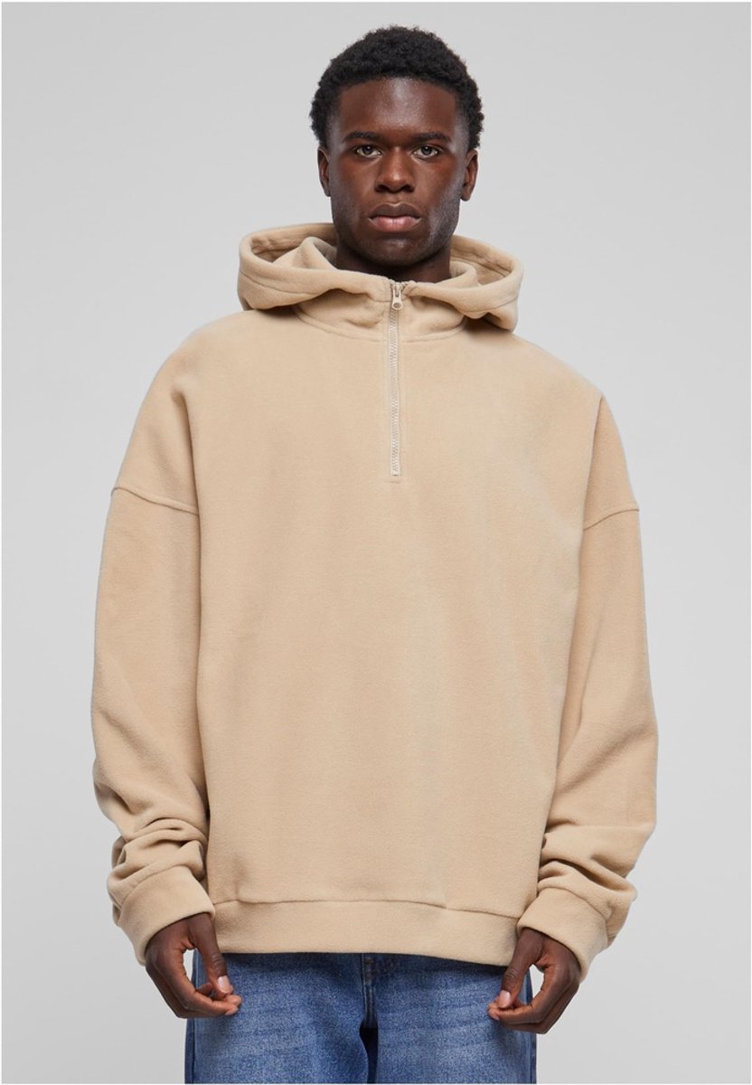Urban Classics Oversized Polar Fleece Half Zip Hoodie/trui M Beige