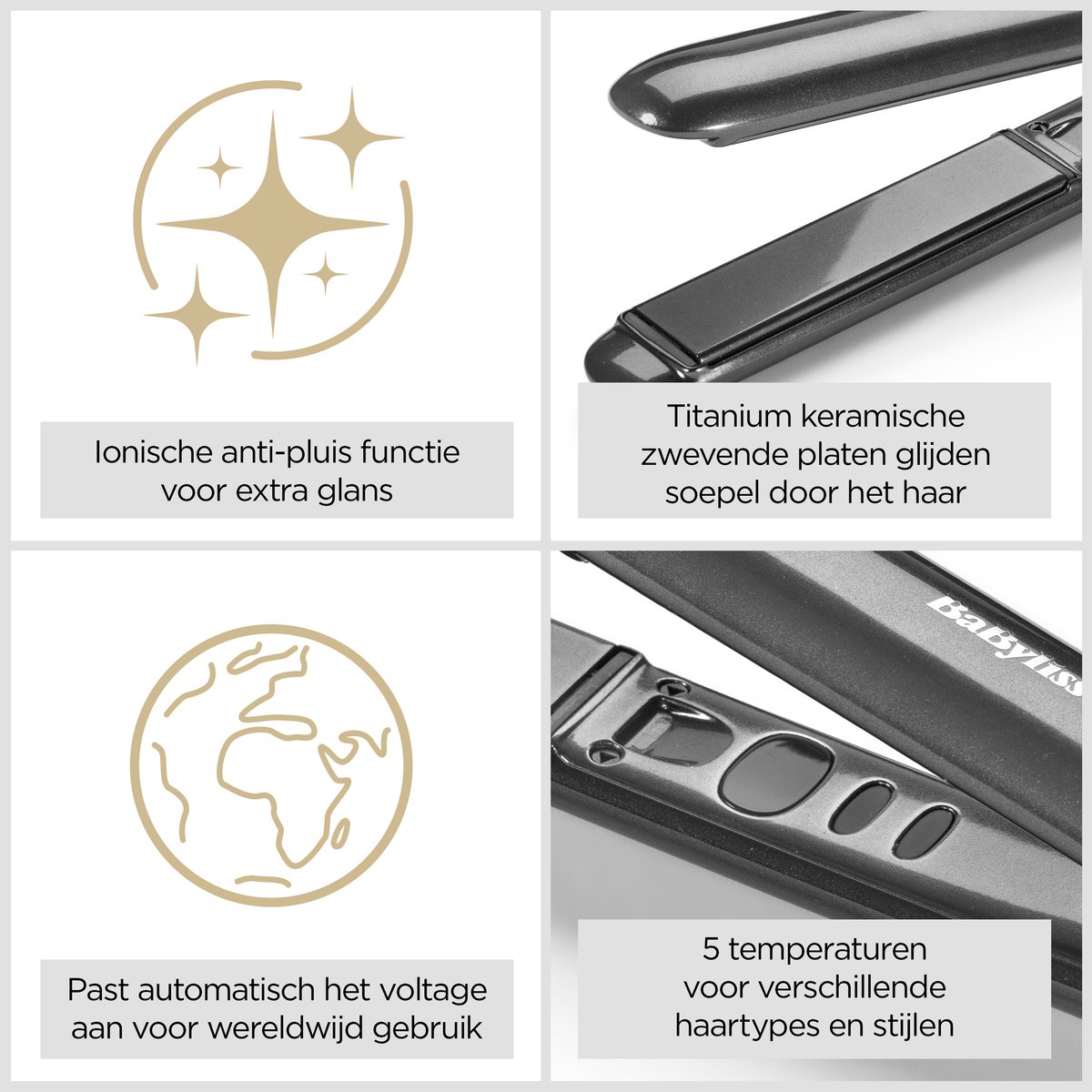 BaByliss Titanium Shine Stijltang ST620E - Supersnelle - afbeelding 2