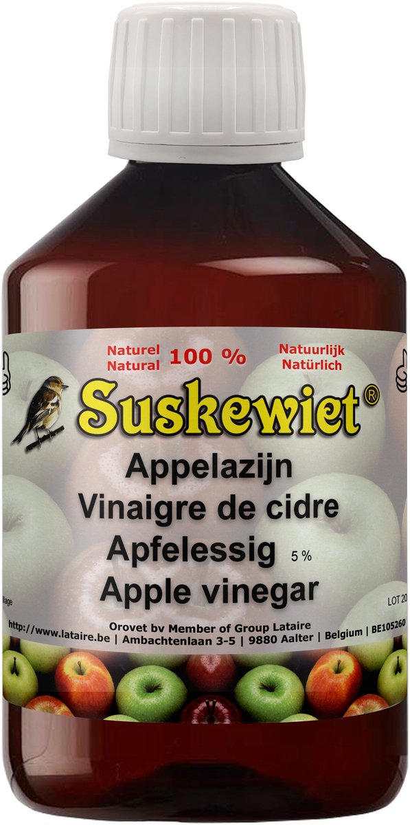 Suskewiet Appelazijn 500ml - voor vogels