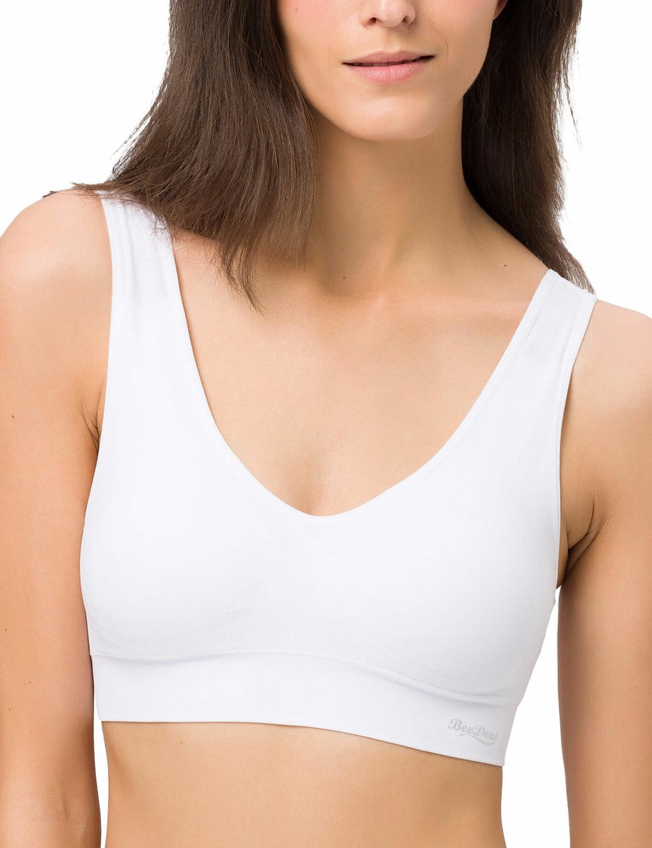Bustier Comfee Crop Top Met uitneembare cups en brede bandjes