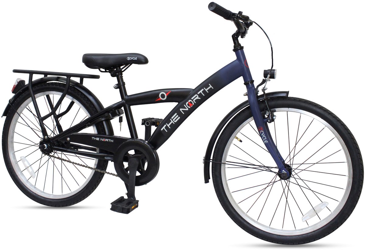 2Cycle The North kinderfiets 22 inch (7 tot 9 jaar) voor jongens blauw