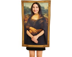 Joyakids® Mona Lisa Verkleedpak Volwassenen | Hilarisch Kostuum | Eén Maat | Carnaval Halloween Themafeest Verkleed Kostuum Vrouwen en Mannen