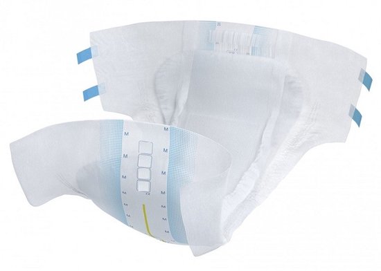 TENA Slip Active Fit Maxi incontinentieproduct, maat M, met blauwe en groene accenten.