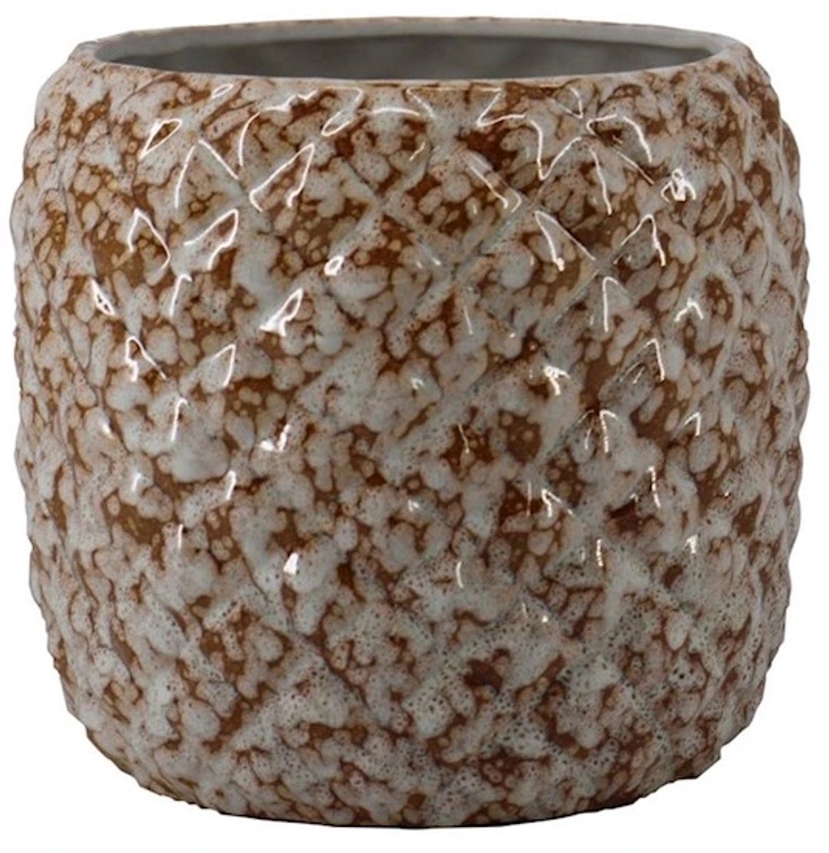 Pot eliah d18h17cm creme