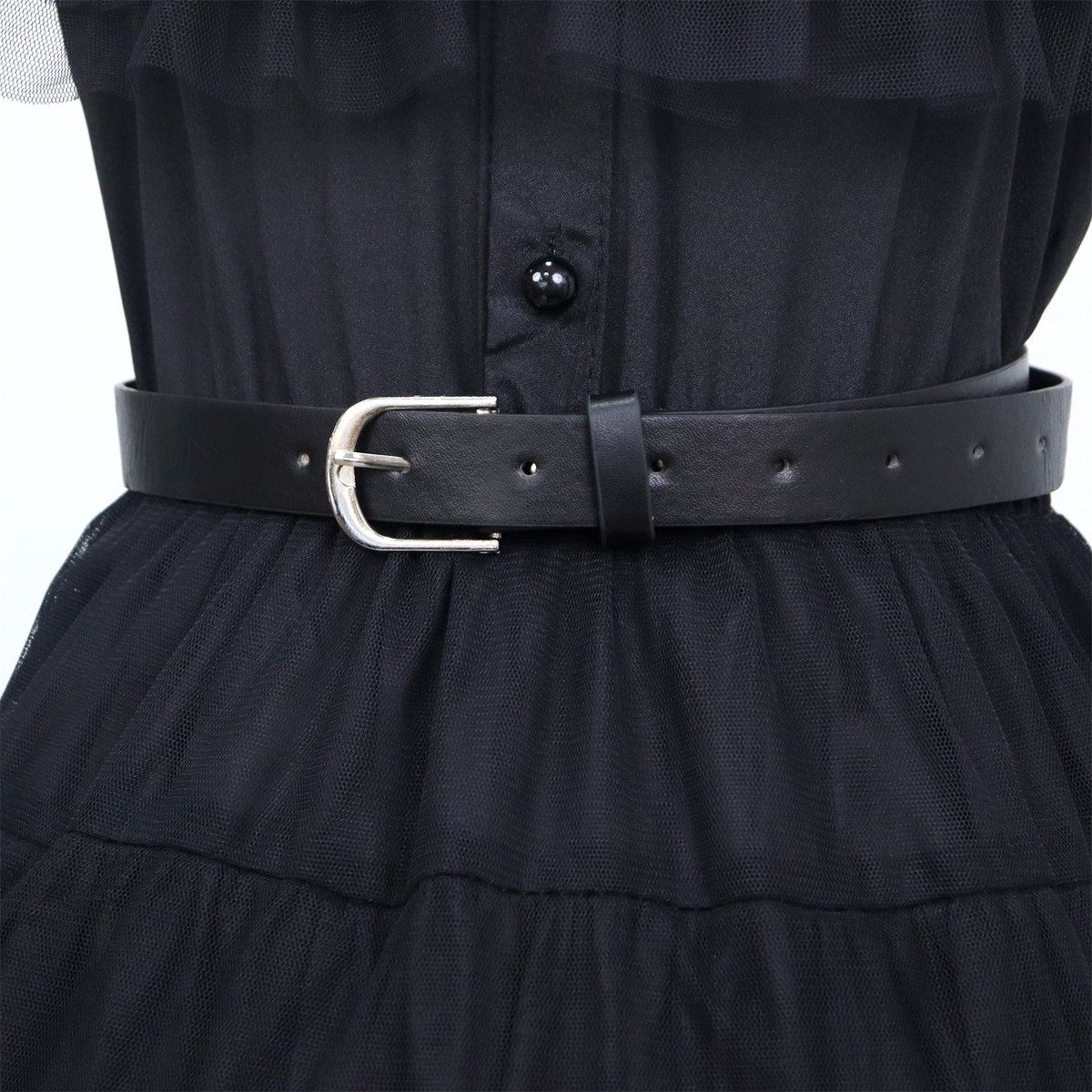 Joya Kids® Gotische Jurk Kind | Halloween Verkleedjurk Meisje | Zwarte Tule Jurk met Riem | Gothic Verkleedkleding Kind | Horror Films Kostuum | Family Kostuum | — afbeelding 6