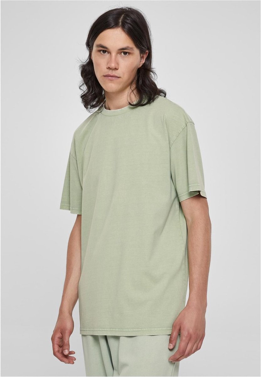 Urban Classics Heavy Oversized Acid Wash Heren T-shirt M Groen