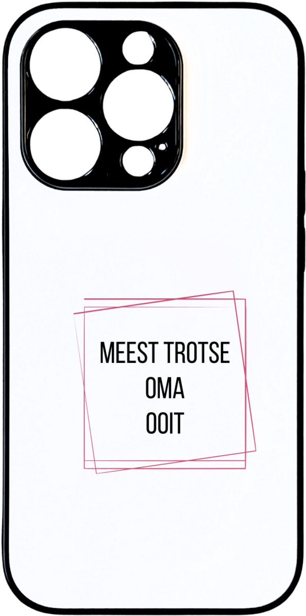 Hacebo® - meest trotse oma ooit telefoonhoesje - Oma - trotse oma - telefoonhoesjes - verjaardagscadeau - verjaardag - cadeau - cadeautje voor oma - oma artikelen - kado - geschenk - gift - hoesje geschikt voor iPhone 14 Pro