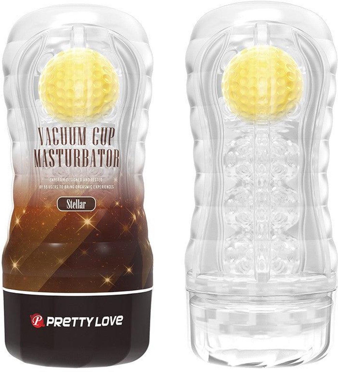 Pretty Love - Stellar Vacuüm - Masturbator Cup - Met Rollende Bal Voor Extra Sensaties - Geel — cadeau in Cadeau-ideeën - foto 7