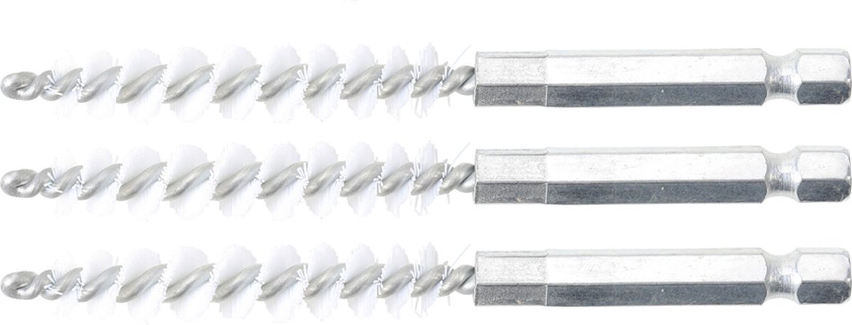 BGS Nylon borstel 8 mm aandrijving buitenzeskant 6,3 mm (1/4"...