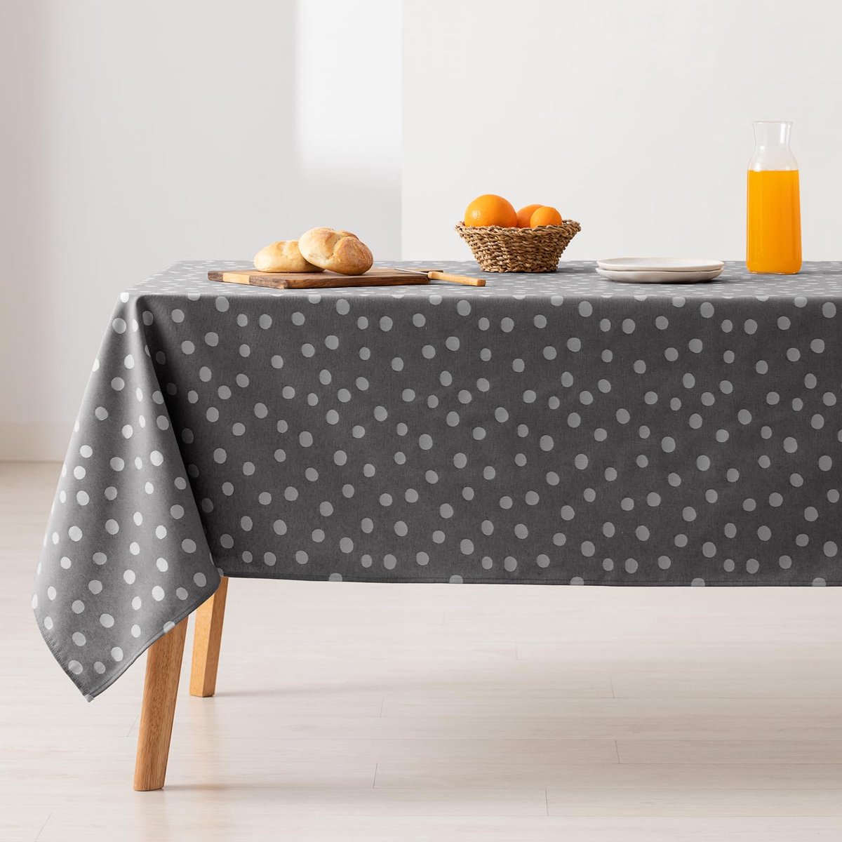 Ibenzoa® Elegante waterafstotende jacquard tafelkleed met stippenpatroon 140x100 cm