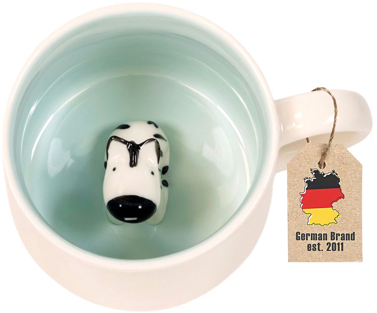 Intirilife Koffiemok, 3D Theemok met Zebra - Vulcapaciteit van 300 ml - Keramische mok, tekenfilm, leuk cadeau, mok met handvat