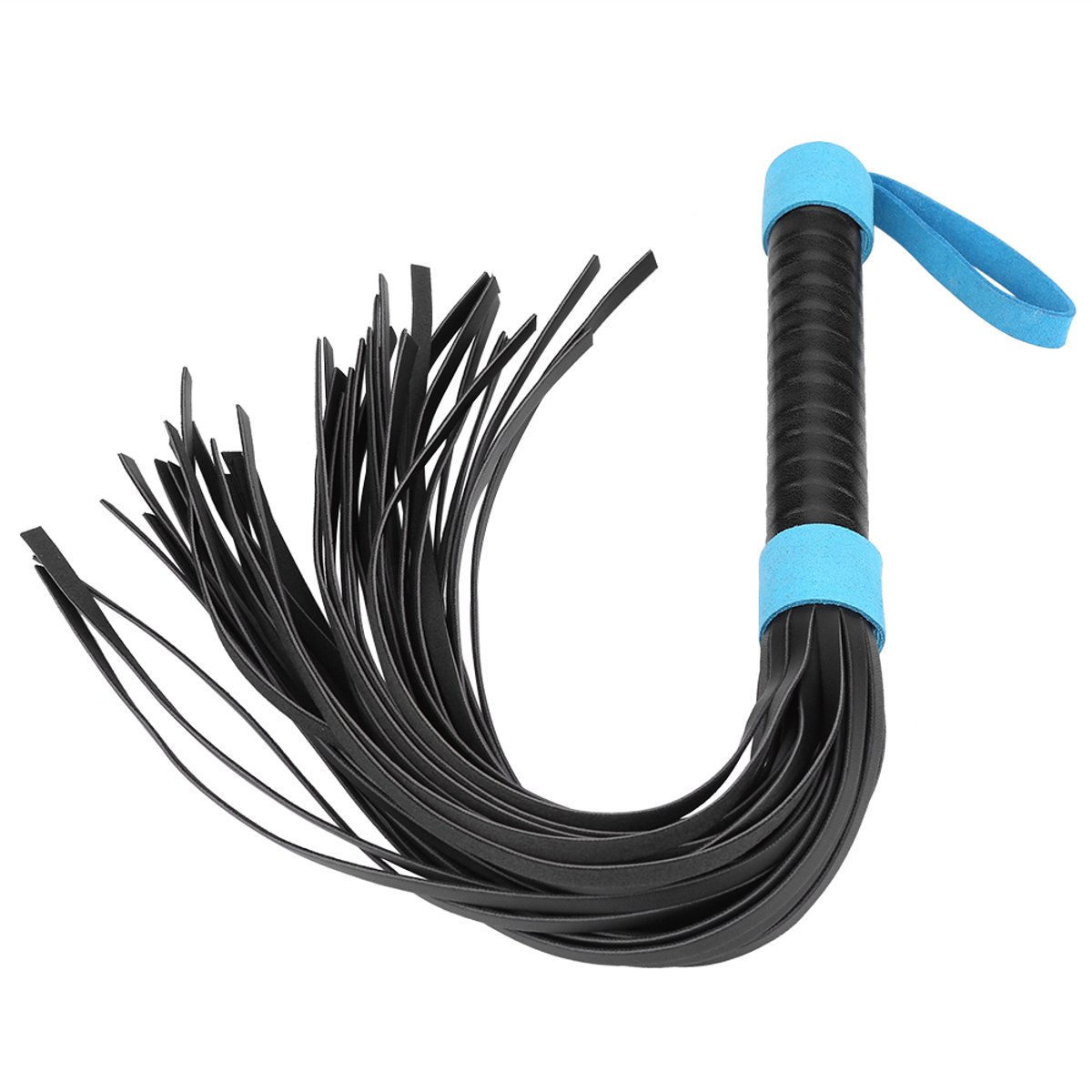 Leren Flogger Voor Koppels - Kwast Zweep - Volwassen Rollenspel Speelgoed - Blauw