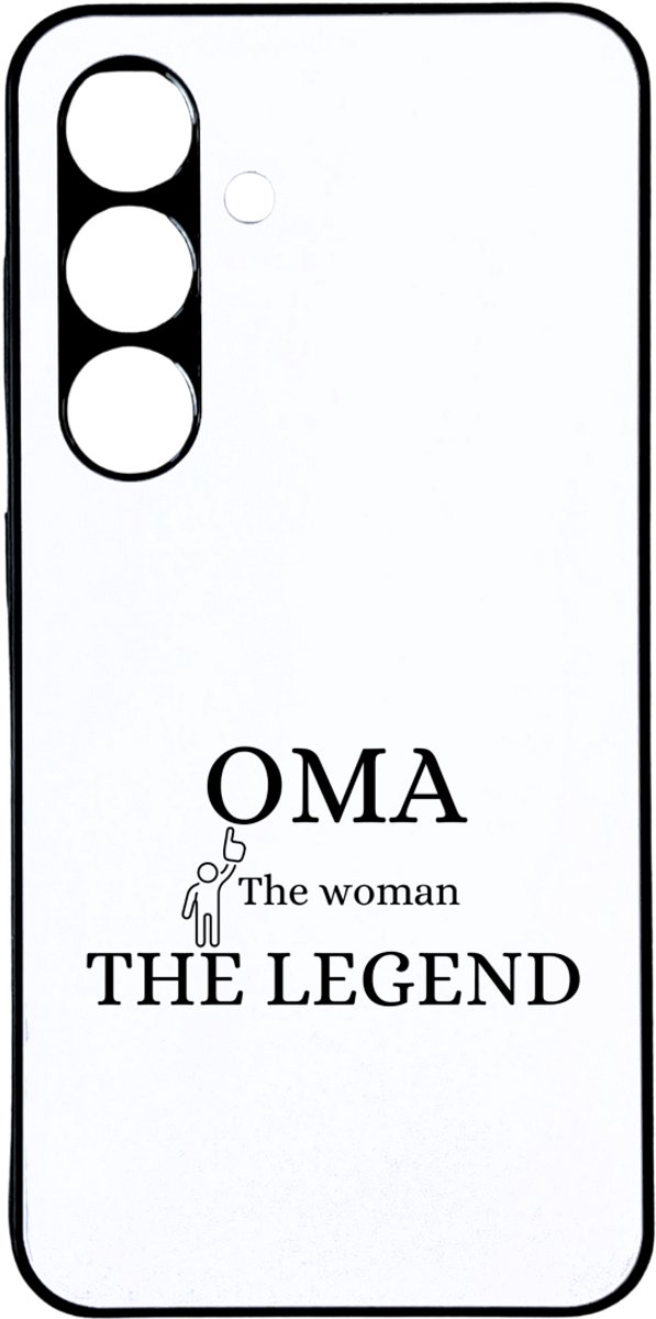 Hacebo® - Oma the woman the legend telefoonhoesje - Oma - oma - telefoonhoesjes - Verjaardag oma - cadeautje - kado - geschenk - hoesje geschikt voor Samsung Galaxy S24 Plus