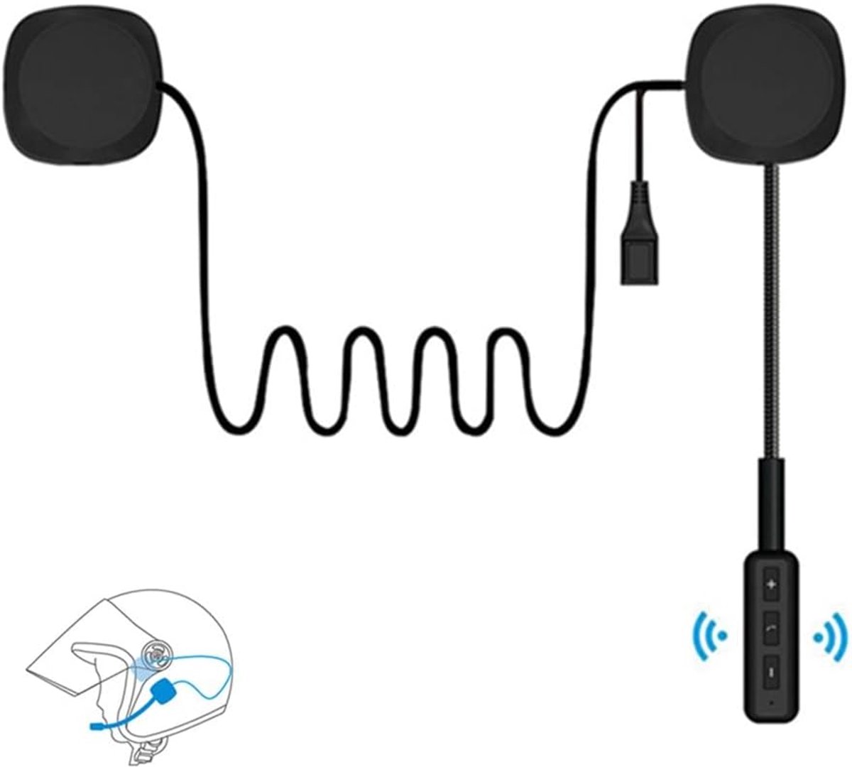Bluetooth Headset voor Motorhelm met Ruisonderdrukking en Handsfree Microfoon