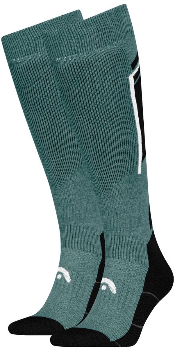 HEAD Skisokken Kneehigh 2-pack Dark Sea-35/38 Groen