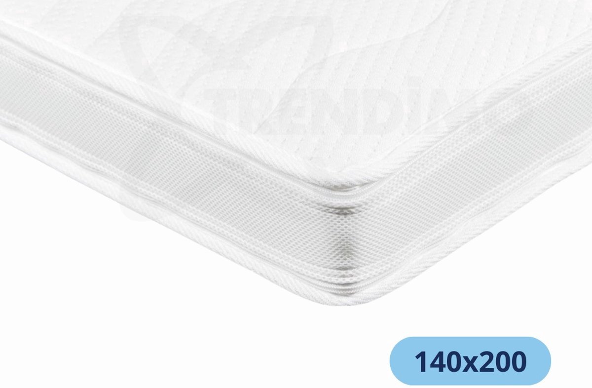 Topper 140x200 XXL Bamboo Pure 3D Topper - Hybride - Topmatras Naturalis - 11cm dik - Matras Antibacterieel - Orthopedisch