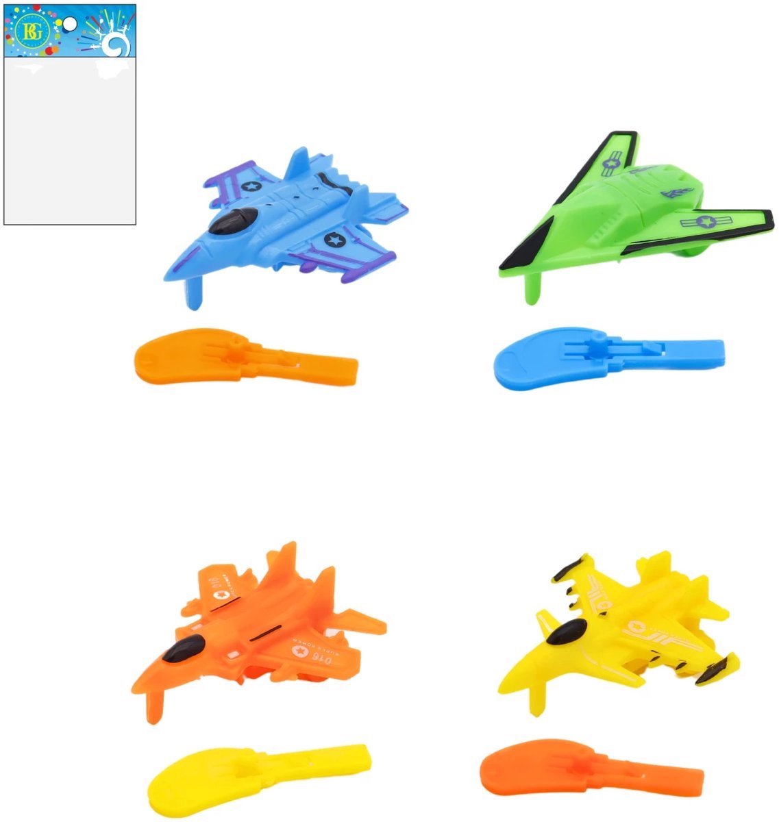 Afschiet Vliegtuigje 1 Vliegtuigje - Speelgoed voor Kinderen – 7 cm – Traktatie, Verjaardagscadeau, Goodiebag, Launching Toy, Fun Plane, Indoor & Outdoor