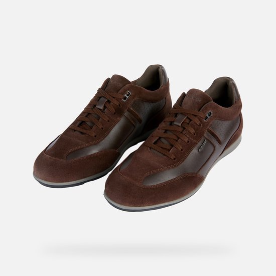 Geox Leder-Sneakers Ionio in Dunkelblau günstig kaufen