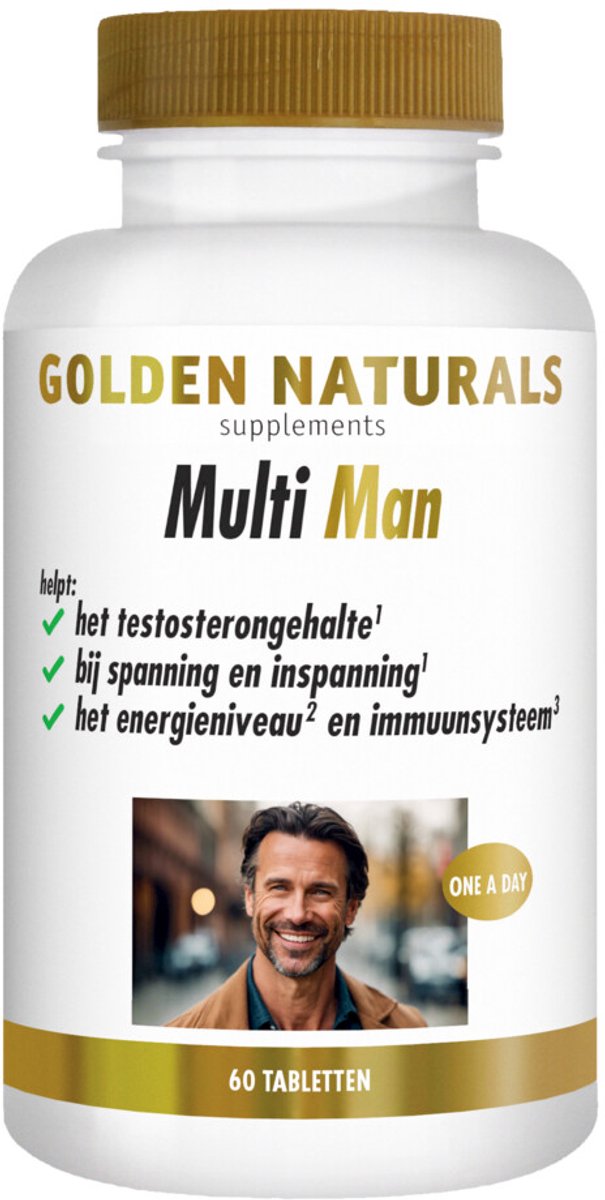 Golden Naturals - Multi Man - 2 x 60 tabletten - Voordeelverpakking