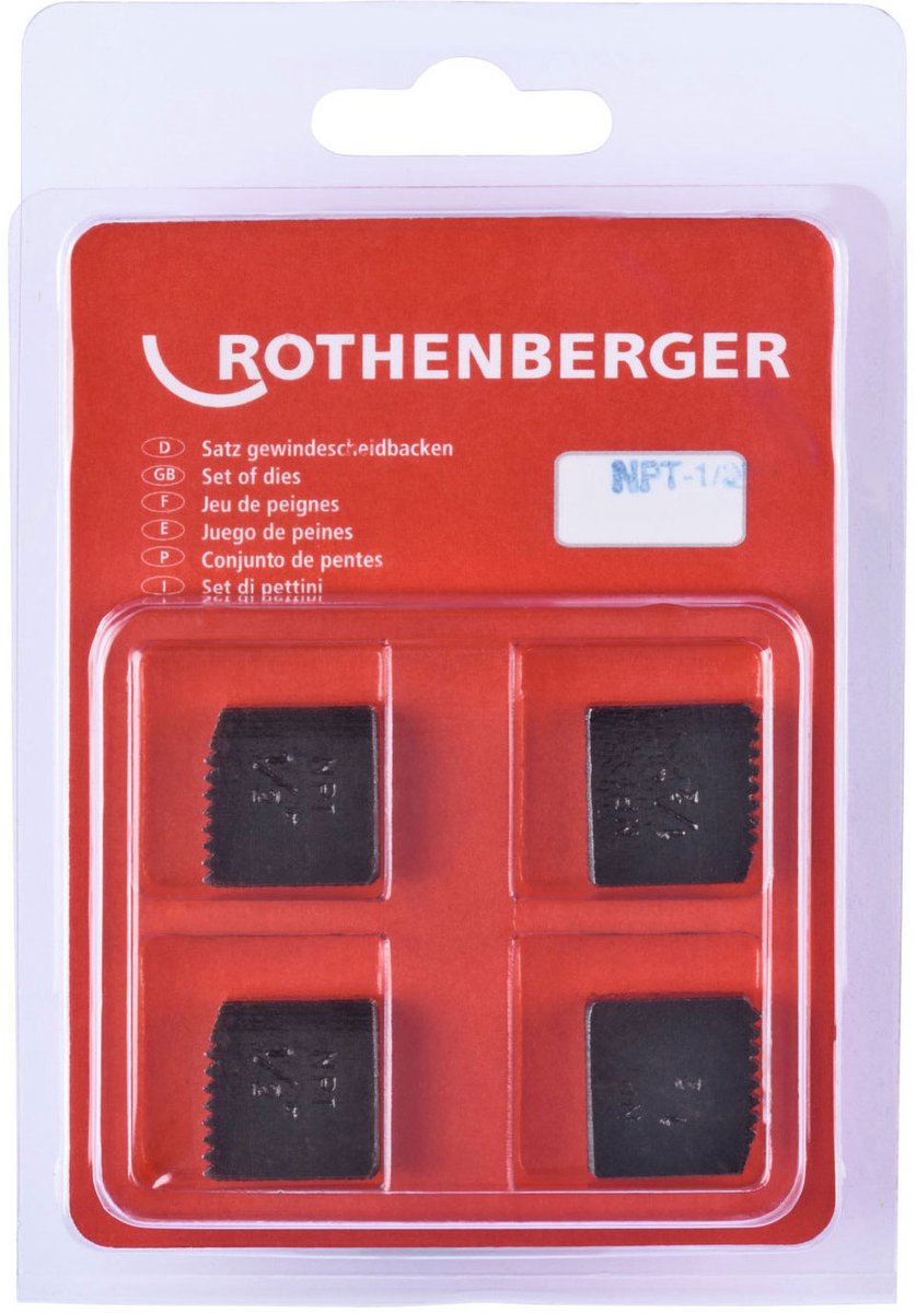 ROTHENBERGER SC snijbekken, NPT, 1/2", 4 stuks - 070918X
