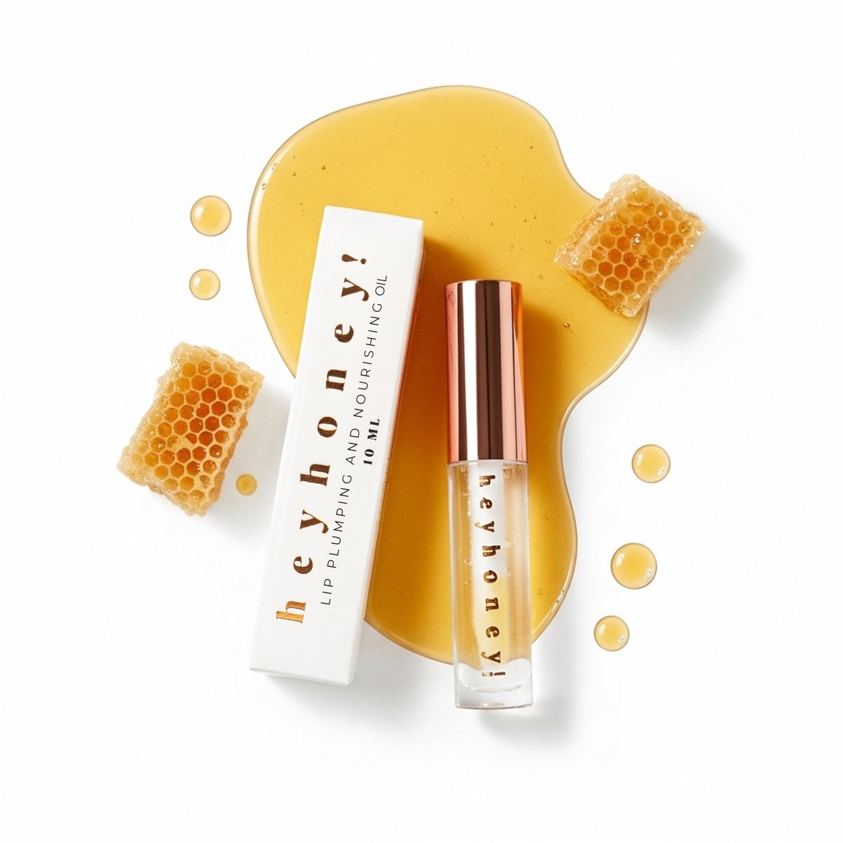 Bol.com HG Aesthetics Hey Honey Lip Vervullend & Voedend Serum met Hyaluronzuur - Hydraterend Lipverzorgingsserum voor Zachte & ... aanbieding