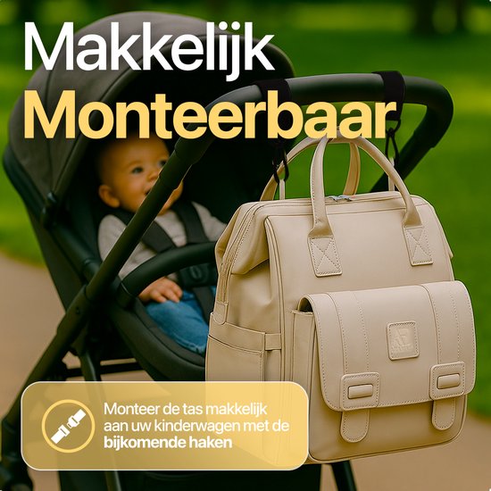 Aramae® - Luiertas - Verzorgingstas - Mommy Bag - Baby Tas - Luiertassen - Incl. Verschoningsmatje van Aramae — afbeelding 2