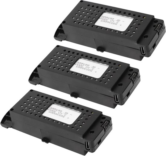 Allecto plus - Reservebatterij 3000mAh voor S6 G6 RC Drone - 3 stuks - met oplaadkabel