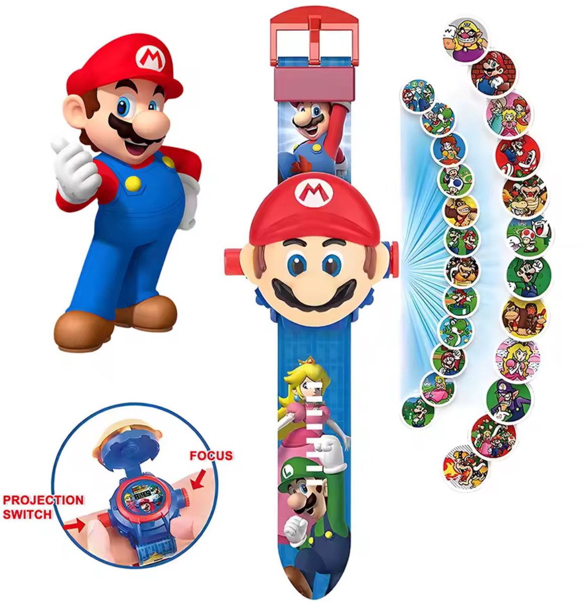 Super Mario Horloge - Projector Horloge Super Mario - Digitale Kinder Horloge - Speelgoed horloge